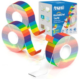 Tapsi Heavy Duty Double-Sided Nano Tape - 3 Rolls, 30FT Total (1.18" x 120" Each) - Removable, Strong Transparent Hanging Strips for Mounting Picture Frames, Photos, Posters, Carpets, and Home Décor