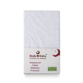Super Soft Thick Premium Quality Terry Cotton Waterproof Mattress Protector Fitted Sheet. (Moses Basket (36x75cm))