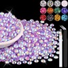 1500PCS 6mm Resin Jelly Rhinestones in Bulk (Lavender Purple AB),