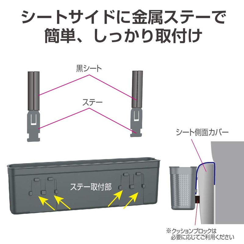 Seikosangyo EE-37 EXEA Seat Side Pocket, Car Storage Supplies