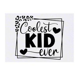 'Coolest Kid Ever Text' Temporary Tattoo - Water Resistant, Skin-Safe, Non-Toxic Transfer (TO00081253)