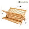 Totally Bamboo Eco Collapsible Dish Drying Rack, Natural Bamboo