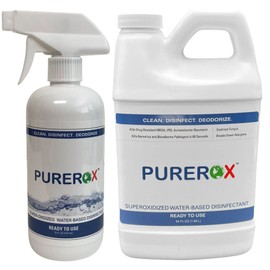 PUREROX Disinfectant COVDefender Pack [80oz] Eliminate 99.9999% viruses, HIV, norovirus, monkeypox, bacteria and fungi. PUREROX Hypochlorous HOCL technology. Hospital Grade. Safe for Use Anywhere in School, Medical, Commercial Facilities. Zero toxic residue. No Rinse. Suitable for All Surfaces.