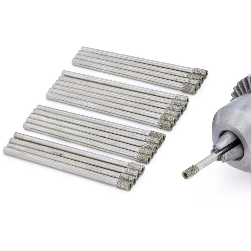 JINGLING 3mm Diamond Drill Bit, 1/8" Diamond Drill Bits, Glass