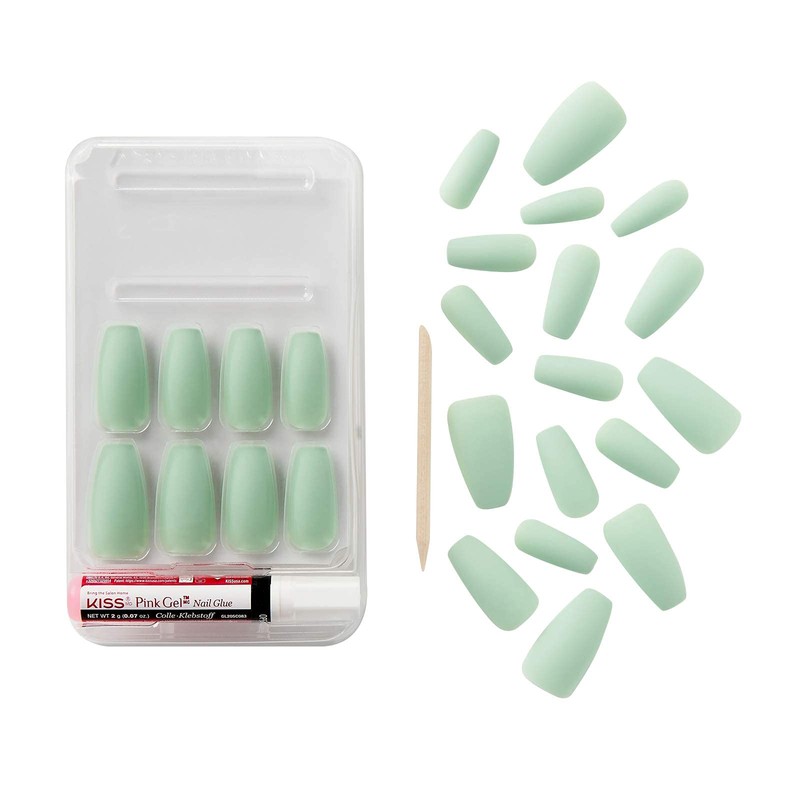 Gold Finger Full Cover Nails Press On 24 Nails Long