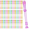 Lukmaa 100 Pieces Mini Translucent Soprano Recorder Plastic 6 Hole