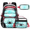 Cool Luminous Clear Backpack for Boys with Lunch Box &