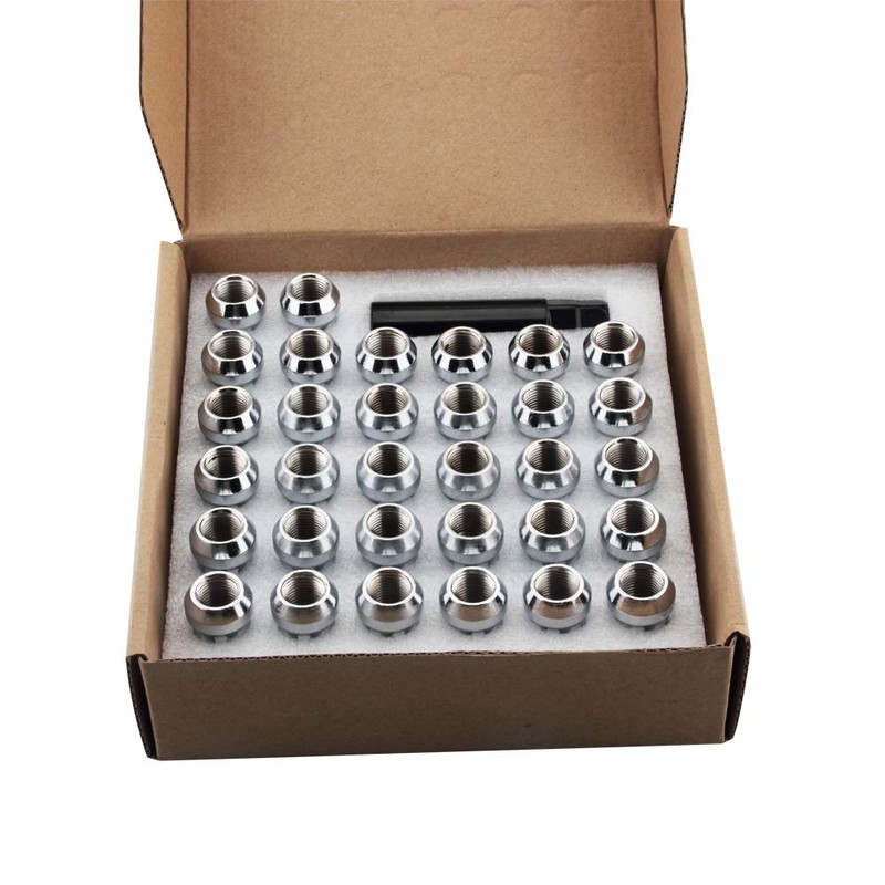 DCVAMOUS 32 PC 14x1.5 Lug Nuts Chrome 7-Spline Compatible with