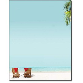 Warm Wishes Beachy Holiday Stationery - 80 Sheets