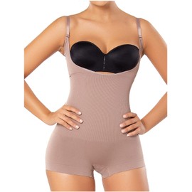 DIANE & GEORDI DJ10L4 Shapewear Bodysuit Short | Fajas Colombianas Cocoa XL