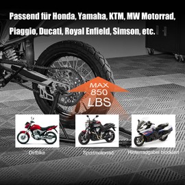 CeyKvo Motorcycle Repair Stand Set - Universal Adapter for Rear Wheel Claw Mount & Fork, Includes Swing Adapter and Tripod Hook - Fits Motorcycle Jacks and Square Tube Rear Stands