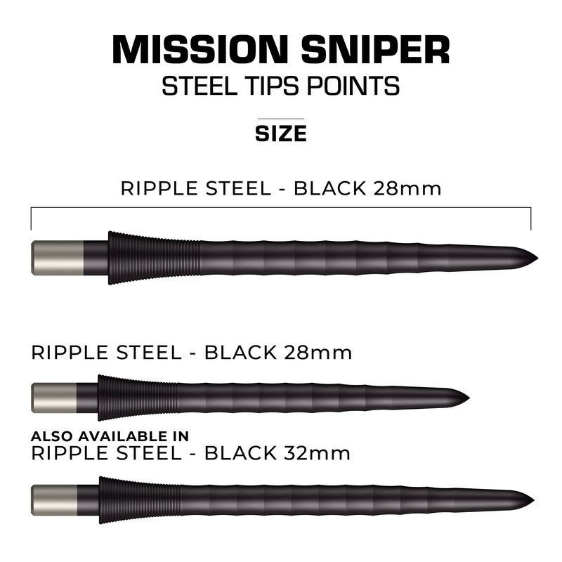 Mission Sniper Points - Ripple Black 28 mm
