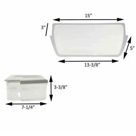MaxLLTo Replacement W10321304 Door Shelf Bin Compatible for Whirlpool Refrigerator (16.25"W x 3.5"T x 7.25"D)