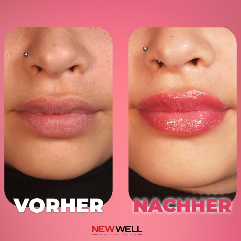 NEW WELL Shiny Lip Gloss – 24 Hours Hold –