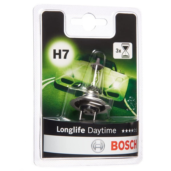 Bosch H7 Longlife Daytime Lamp, 12 V 55 W PX26d,