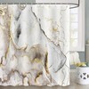 Emwnodti White Marble Shower Curtain for Bathroom Decor, Abstract White
