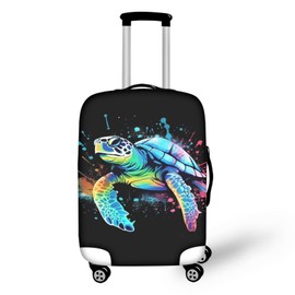 Bigcardesigns Black Turtle Luggage Cover for Travel Women Men Suitcase Covers Dust Cover Luggage Replacement Sleeve Cover Animal Sea Turtle Print Luggage Case Protector