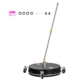 ROADFAR 18.5 Black Pressure Washer Surface Cleaner w/ 4 Wheels Stainless Steel 4000PSI