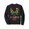 Christmas Elf Realtor Holiday Costume Plaid Reindeer X-Mas Sweatshirt