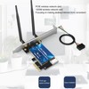 PCIe WiFi Card, 2.4GHz 5GHz Dual Band Wireless Adapter, Bluetooth
