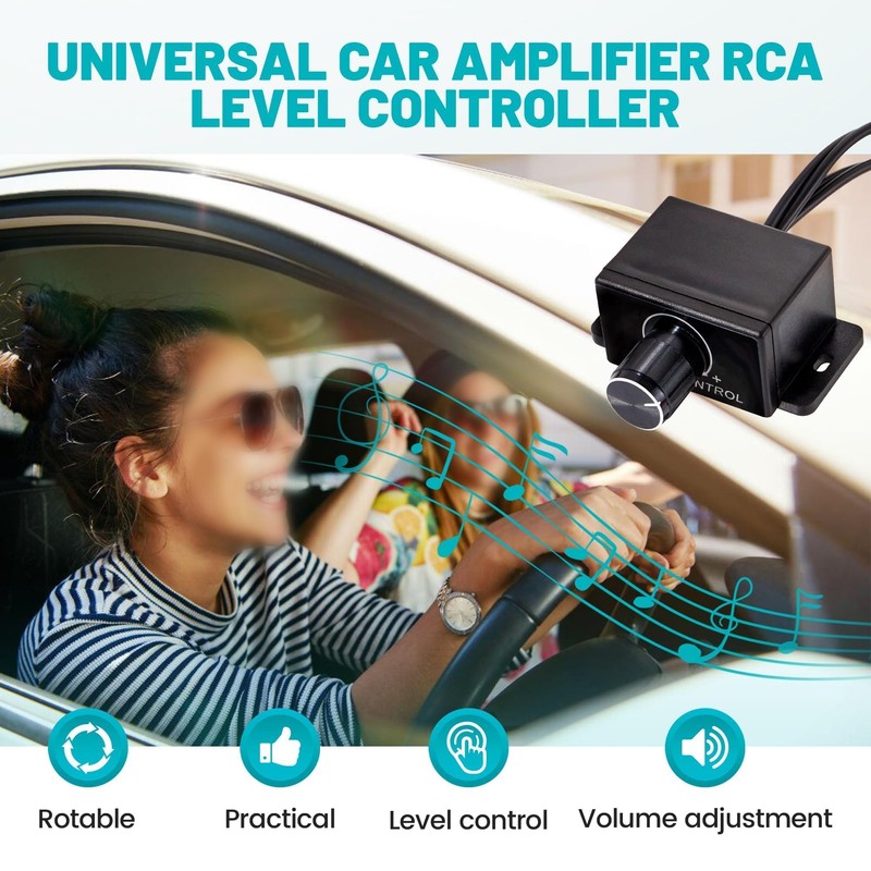 NuIth Universal Car Amplifier RCA Level Controller, Car Audio Bass