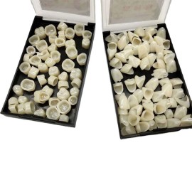 Unbranded 2Boxes Resin Anterior Back Dental Temporary Porcelain Crown Veneers Stable Teeth - Front+Back Teeth Set