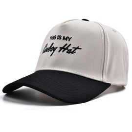 Vintage Trucker Hats for Women Men Two Tone Trendy Embroidered Baseball Cap Funny Gifts This is My Cowboy Hat