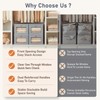 DIMJ Storage Bins with Lids - 6 Pack Front Opening