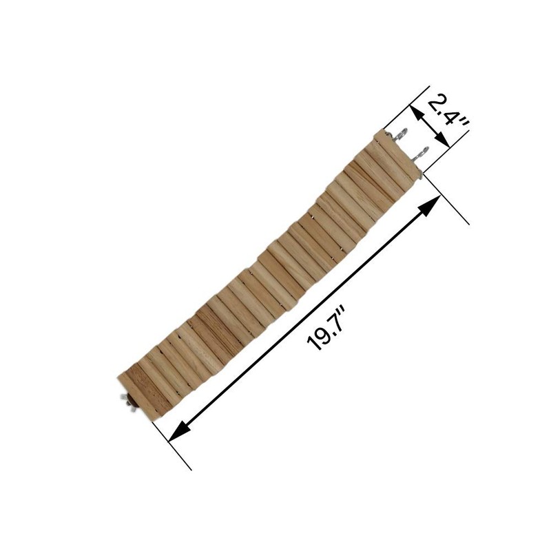 Hamiledyi Hamster Suspension Bridge,Natural Wooden Rat Bendable Ladder Mouse Long