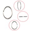 Pocoxll 15Pcs Silver Metal Key Rings, Creative Flat Split Key