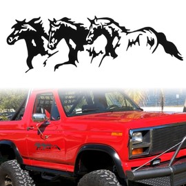 G Car Decorative Sticker,Reflective Sticker Compatible with Ford Bronco, Three Horses Sticker Waterproof, Car Decorative Sticker,Stickers for Cars, Trucks and Motorcycles(Black)