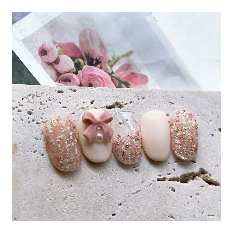 Indie Pink Tweed# - Short Oval / 인디핑크트위드# - 숏오벌
