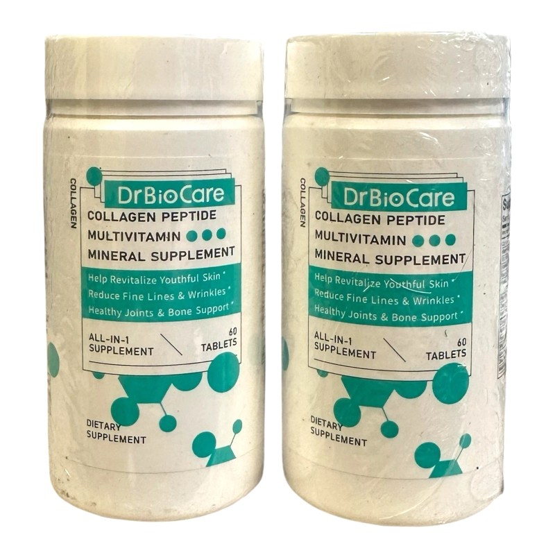 DrBioCare Collagen Peptide MultiVitamin & Mineral, ALL-IN-1 Supplement (2pack)
