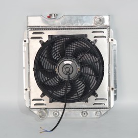 WRCRAD Aluminum Radiator+Shroud fan Fits 1960-1966 Ford Falcon Mustang Mercury Comet AT