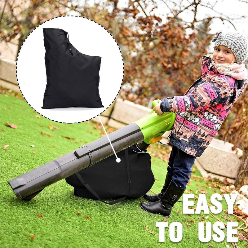 ZKGYUS Leaf Blower Bag 60 x 44 cm Black Leaf