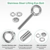 M METERXITY 8-Sets Stainless Eyebolt M10x78mm Shoulder Lifting Eye Bolt
