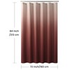 BESTRIPES Extra Long Fabric Shower Curtain, Burgundy Ombre Microfiber Cloth