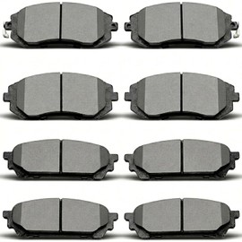 ALADICHE Pastillas de freno delanteras traseras compatibles con Subaru Forester 2004-2008, para Subaru Impreza 2004-2005, para Saab 9-2x (D929 D1004)