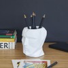 balvi The Head Pen Container White Shape of a Geometric