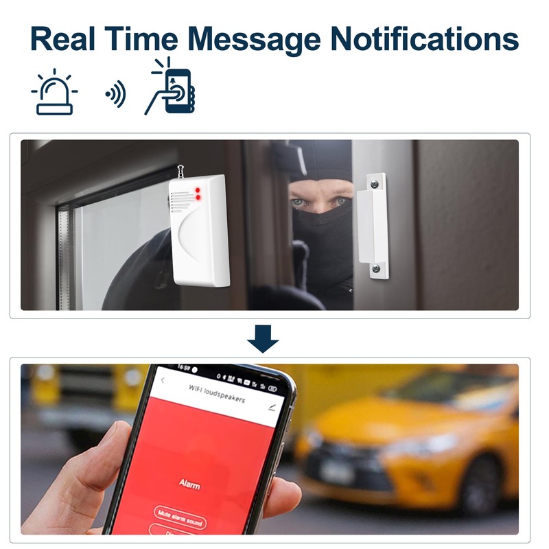 WiFi Alarm Home Security System, Wireless Alarm Security System with