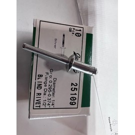 Auveco # 25109 Blind Rivet 1/4" 6.3mm Steel Mandrel & Rivet. Qty 10.