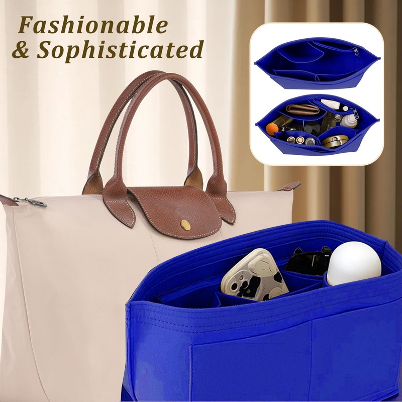 APMGONT Organizer for Longchamp Bag, Foldable Purse Organiser for Bag,