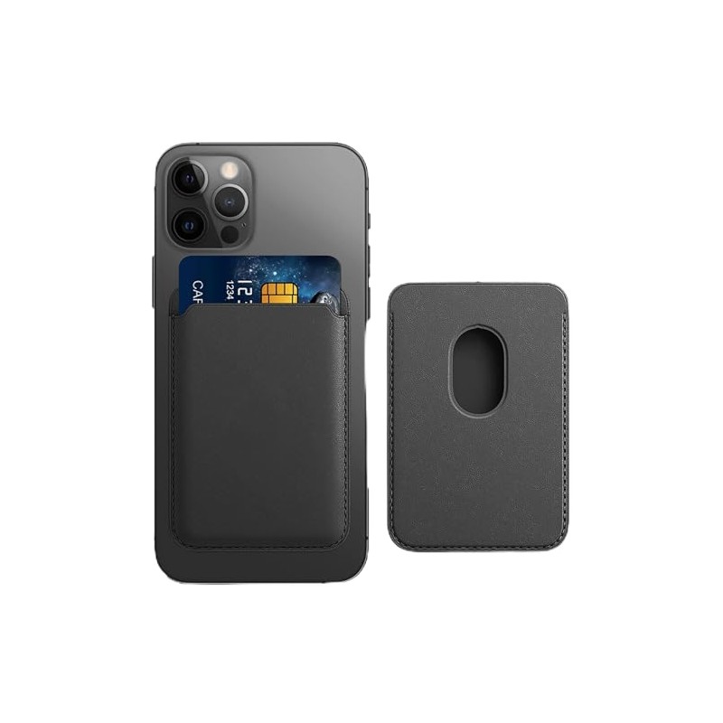 LS LANGSHUN Designed for Magsafe Wallet - Black, black