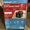 Vibrant Life Small Pet Carrier Foldable 26 inch Canvas Crate