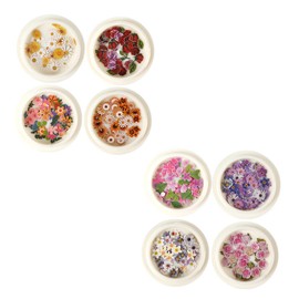 Baluue Nail Art Stickers Dried Flowers Decals for Unique Nail Design for Manicure and Professionals