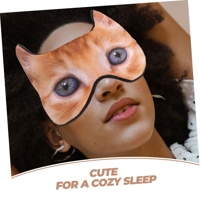 Healeved 2Pcs Cartoon Animal Eye Mask Light Blocking Sleeping Mask