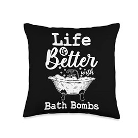 Bath Bombs Making Bathing Bomb Bubble Lavender Throw Pillow