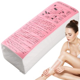 GEN'C BÉAUTY 100PCS Wax Strips Non-Woven Wax Strips for Facial and Body Professional Arms Legs Lip Eyebrow Hair Removal wax strips (8'' x 2.75'').