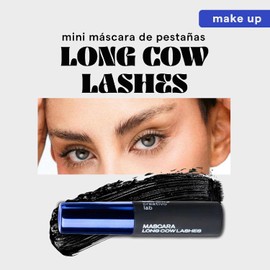 SARELLY CREATIVO LAB Mini Mascara de Pestañas Long Cow Lashes Aceite de Argán, Ricino, Oliva, Coco Completa tu Cosmetiquera para Maquillaje - Kit Skincare Makeup