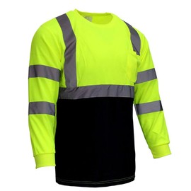 XIAKE RT003 Safety Shirts for Men Reflective High Visibility T Shirts,Yellow,Small